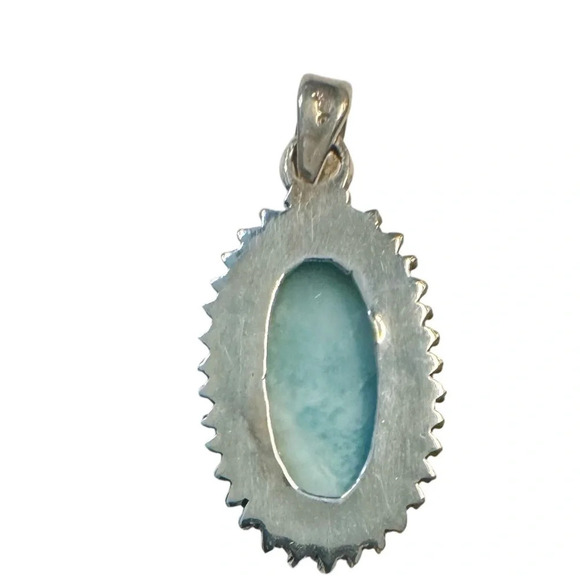 Authentic Larimar Sterling Silver Pendant - Picture 8 of 8